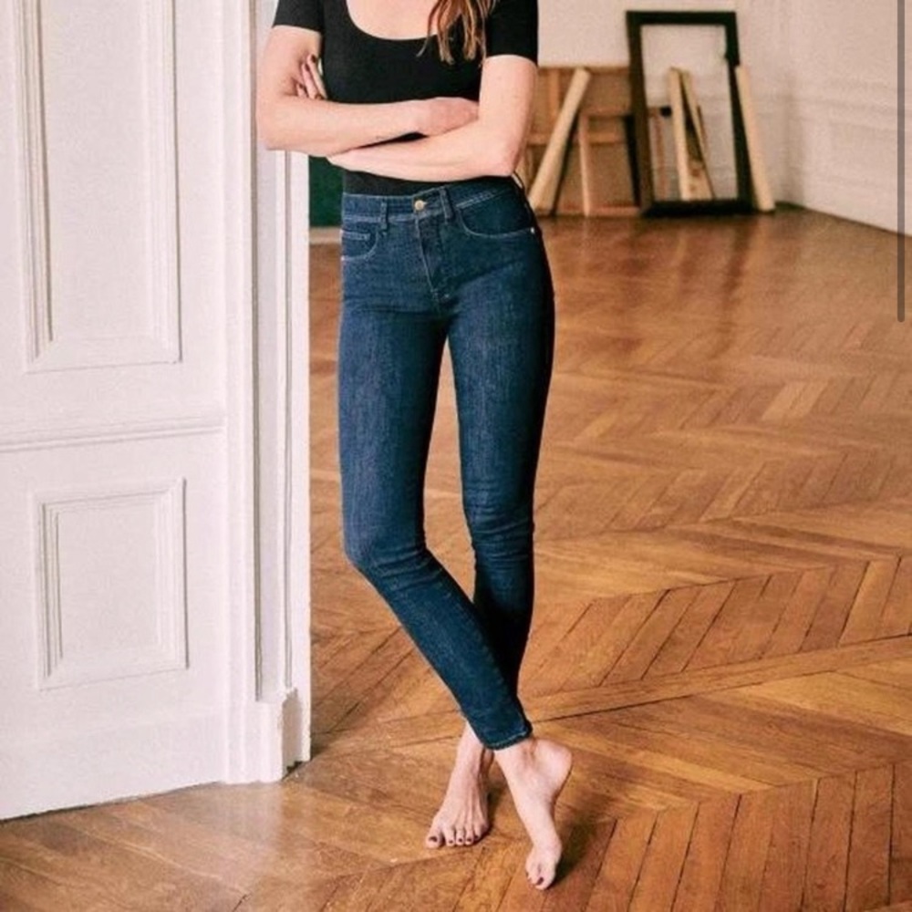 Sezane "Perfect Slim" High-Rise Skinny Denim Jeans Size 27